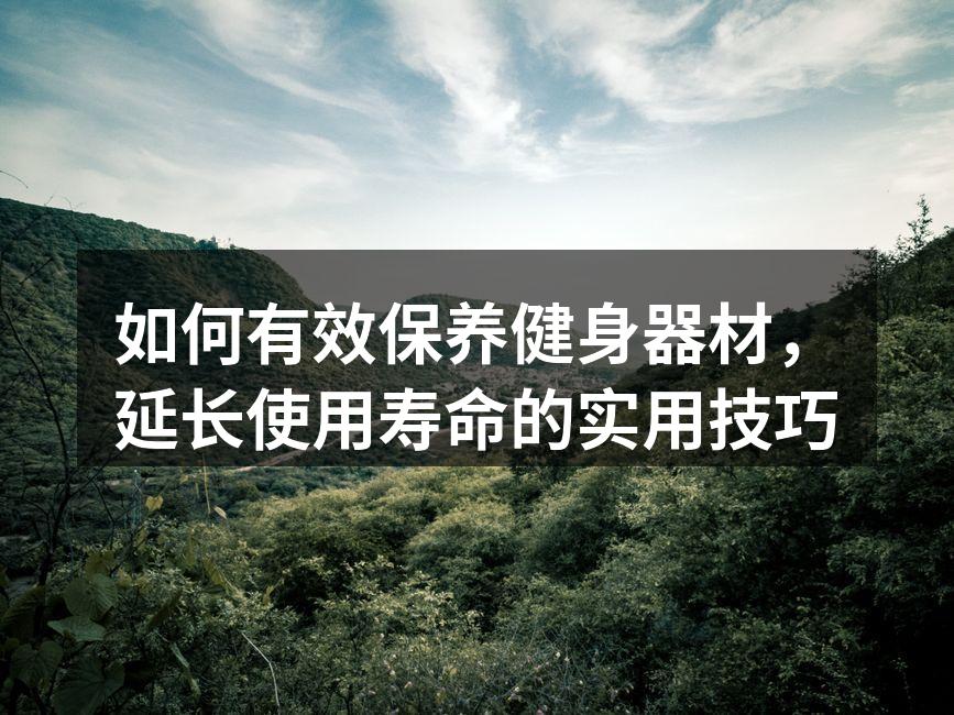 定期清理健身器材,保持最佳状态