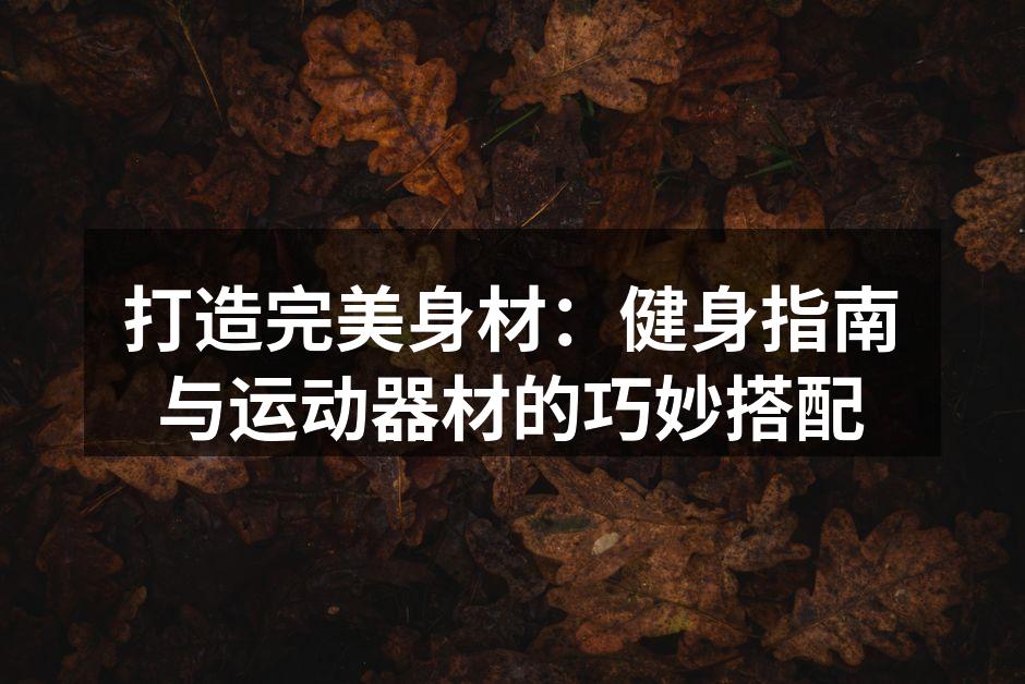 打造完美身材：健身指南与运动器材的巧妙搭配